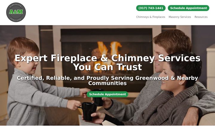 Screenshot stránky amfireplaceservices.com