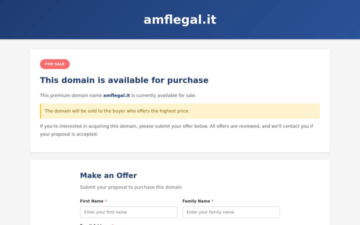 Screenshot of amflegal.it