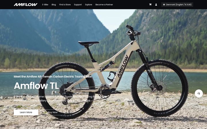 Screenshot of amflowbikes.com