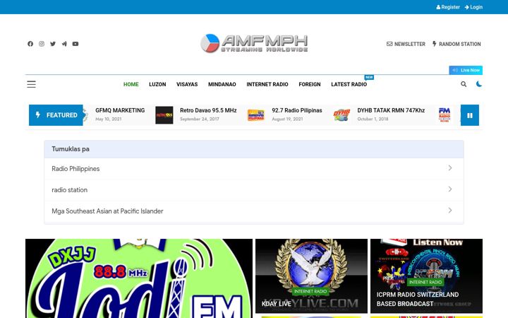 Screenshot of amfmph.com