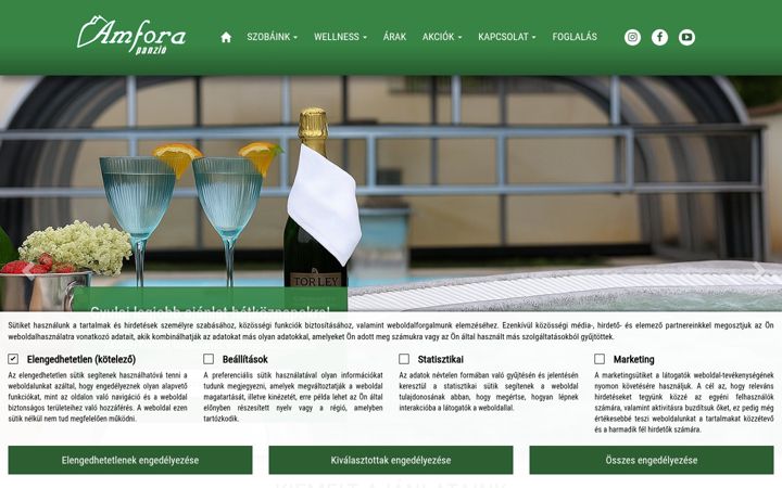 Screenshot of amforapanzio.hu