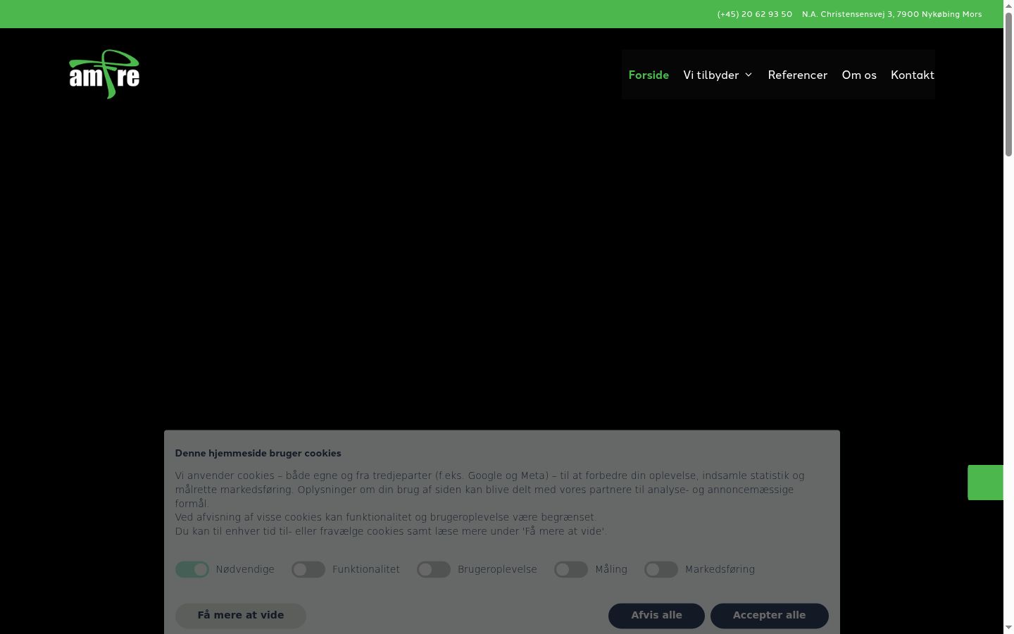 Screenshot του banner συγκατάθεσης που εμφανίστηκε πριν από οποιαδήποτε αλληλεπίδραση