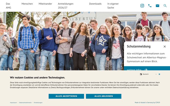 Snimka zaslona za amg-beckum.de