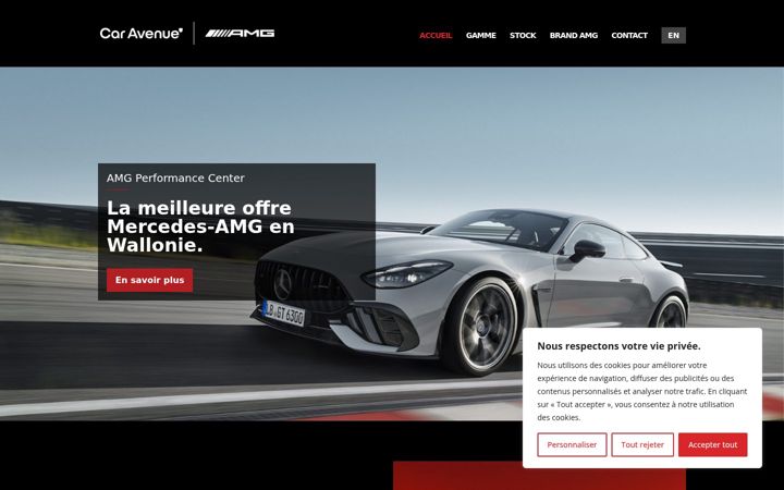 Snimka zaslona za amg-performance-center.be