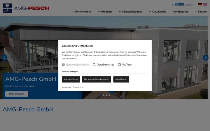 Screenshot of amg-pesch.com