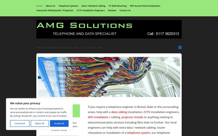 Screenshot of amg-solutions.co.uk