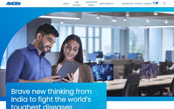 Screenshot of amgen.co.in
