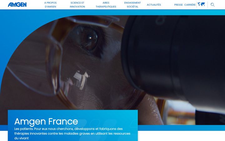 Screenshot ta' amgen.fr