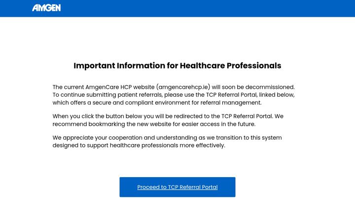 Screenshot of amgencarehcp.ie