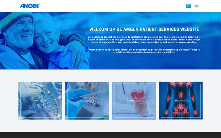 Screenshot of amgenpatientservices.be