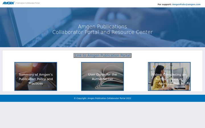 Screenshot of amgenpubs.com