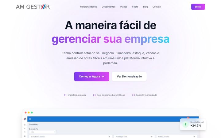 Screenshot of amgestor.com.br