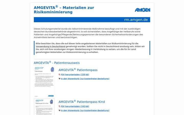 Screenshot of amgevita-rm.de