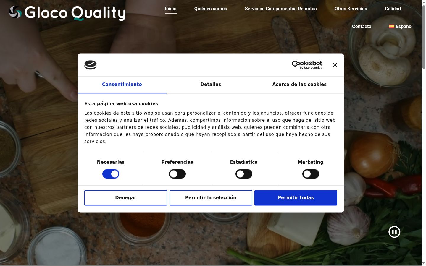 Snímka obrazovky banera súhlasu zobrazeného pred akoukoľvek interakciou