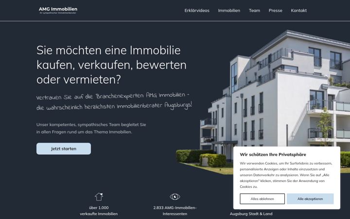 Screenshot of amgimmobilien.de