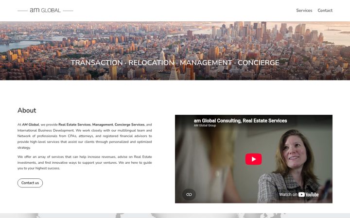 Ekrānuzņēmums no amglobal.nyc