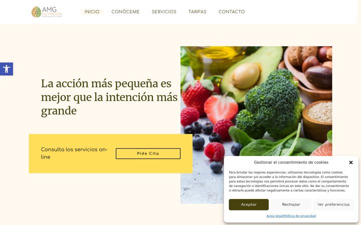 Ekraanipilt saidist amgnutricion.com