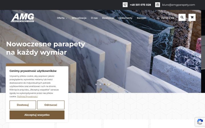 Ekraanipilt saidist amgparapety.com