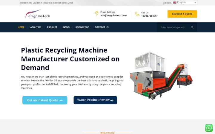 Screenshot of amgplastech.com