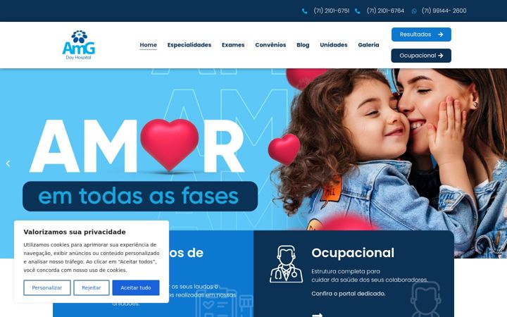 Screenshot of amgpoliclinica.com.br