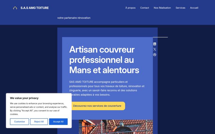 Screenshot of amgtoiture72.fr