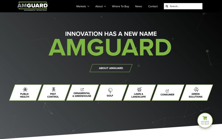 Snimka zaslona za amguardtech.com