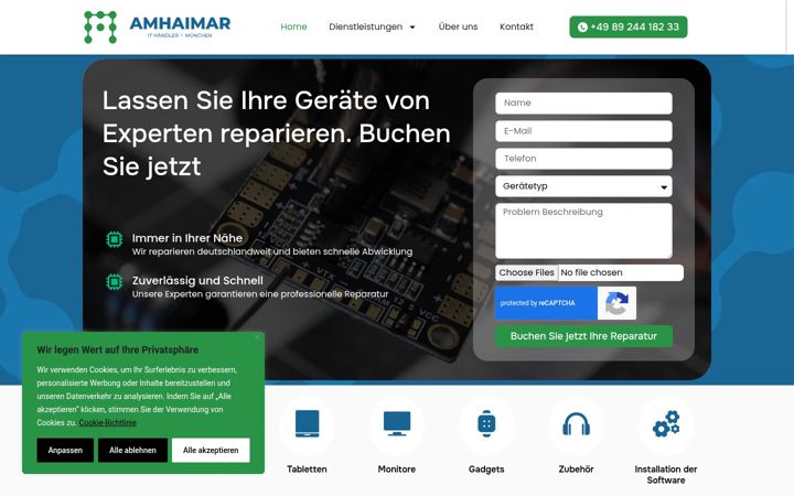 Screenshot of amhaimar.de