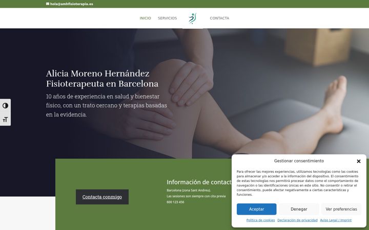 Screenshot of amhfisioterapia.es