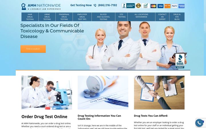 Screenshot of amhnationwide.com