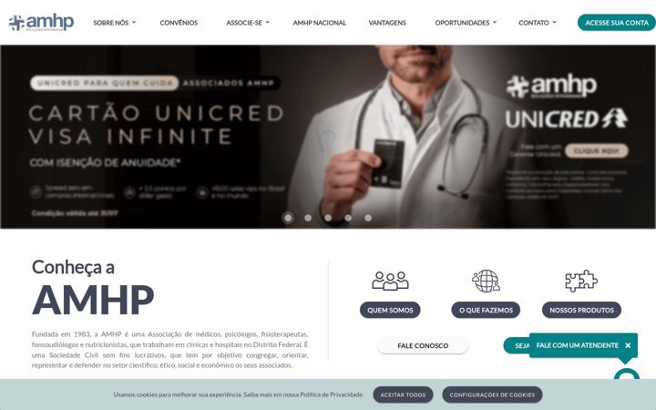 Screenshot of amhp.com.br