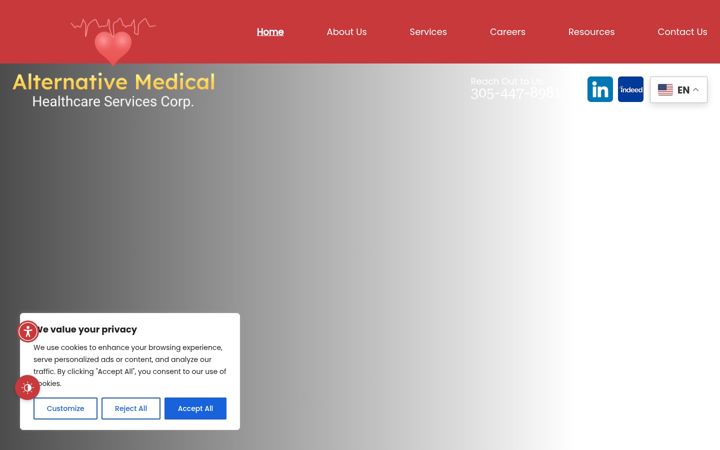 Screenshot di amhscorp.com