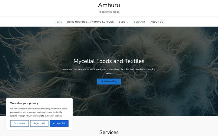 Screenshot di amhuru.com