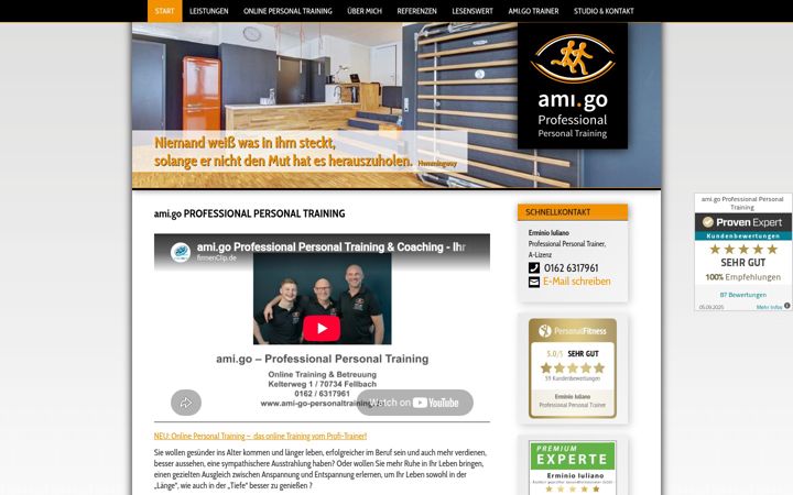 Screenshot of ami-go-personaltraining.de