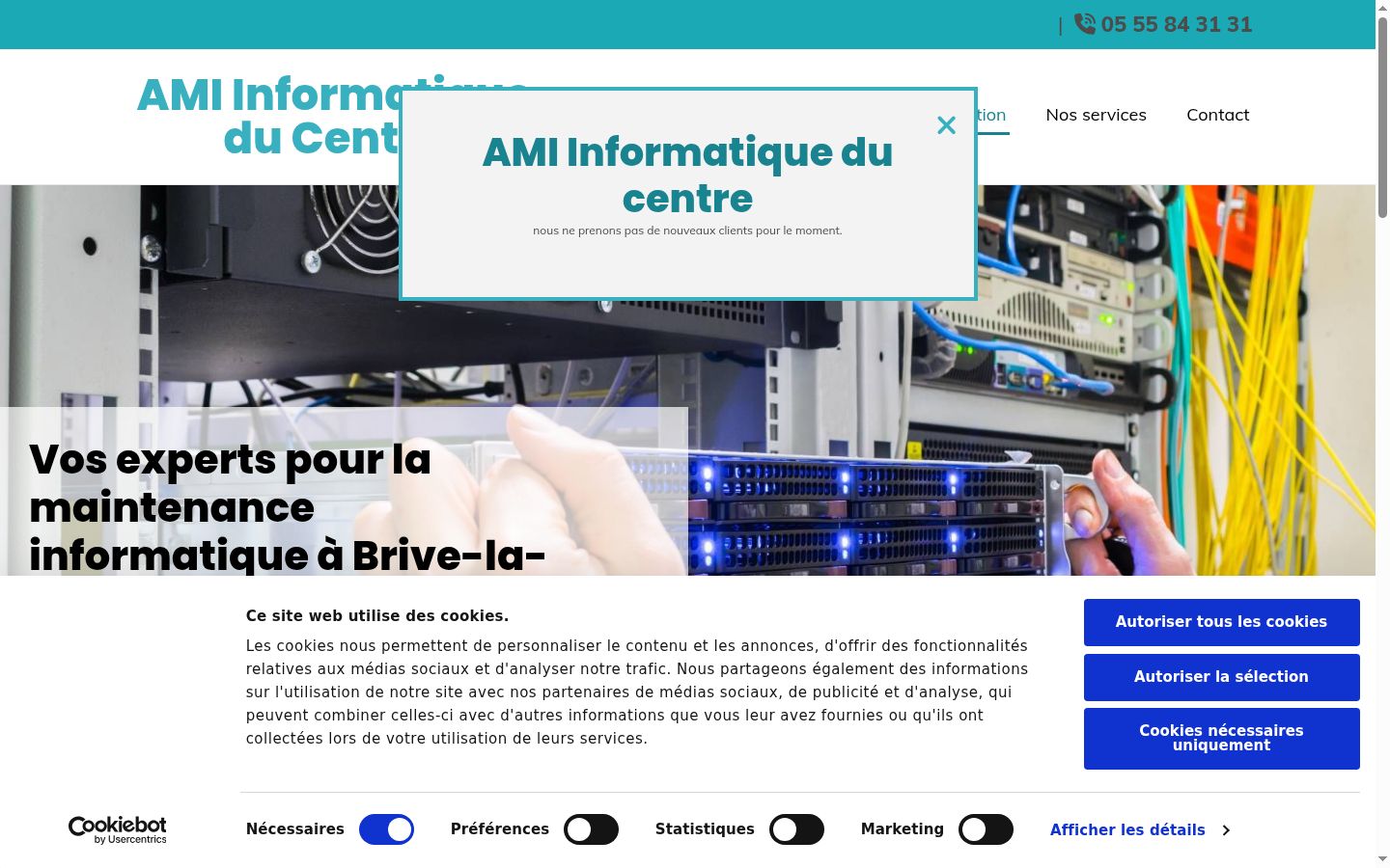 Screenshot of the consent banner shown before any interaction