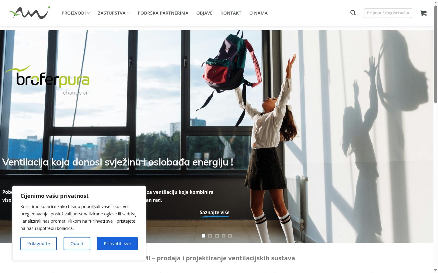 Screenshot του banner συγκατάθεσης που εμφανίστηκε πριν από οποιαδήποτε αλληλεπίδραση