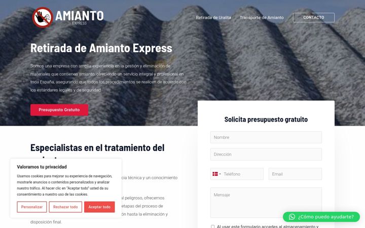 Screenshot of amiantoexpress.com