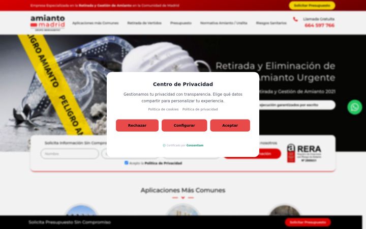 Screenshot of amiantomadrid.com