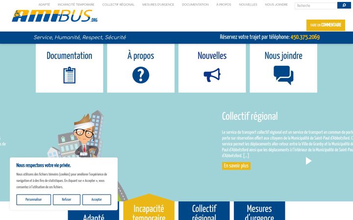 Skjámynd af amibus.org