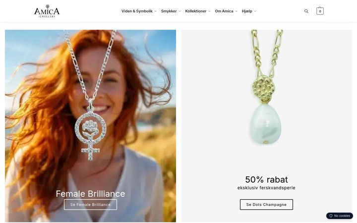 Skjámynd af amica-jewellery.com