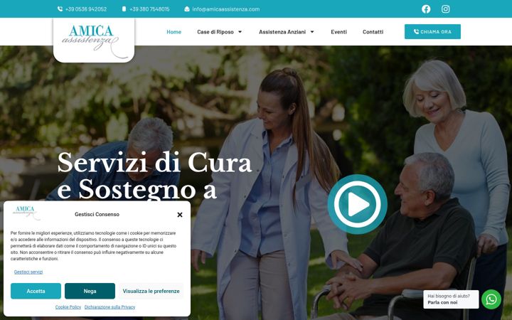 Screenshot of amicaassistenza.com
