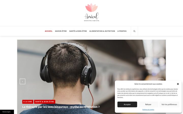 Screenshot of amical.fr