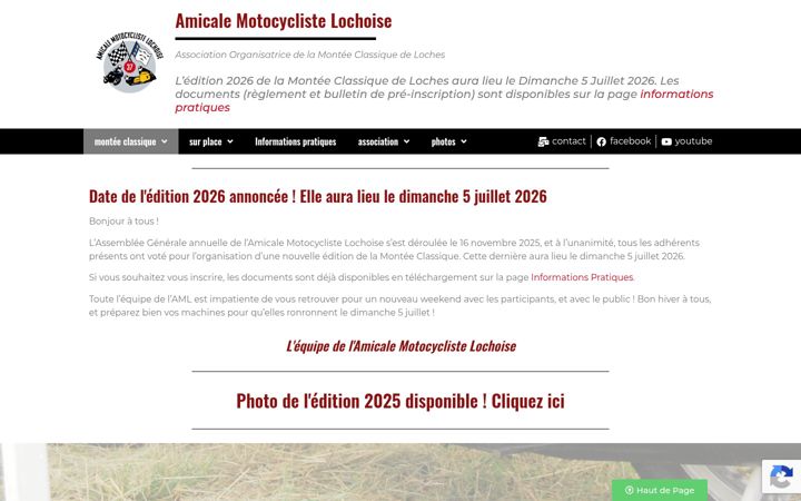 Screenshot of amicale-motocycliste-lochoise.fr