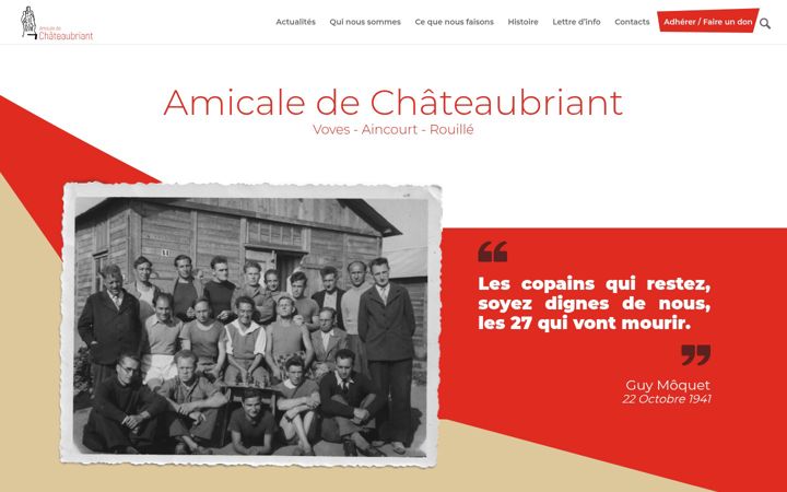 Screenshot of amicaledechateaubriant.fr