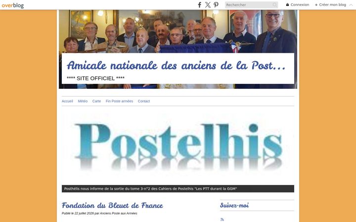 Screenshot of amicaledesanciensdelaposteauxarmees.fr