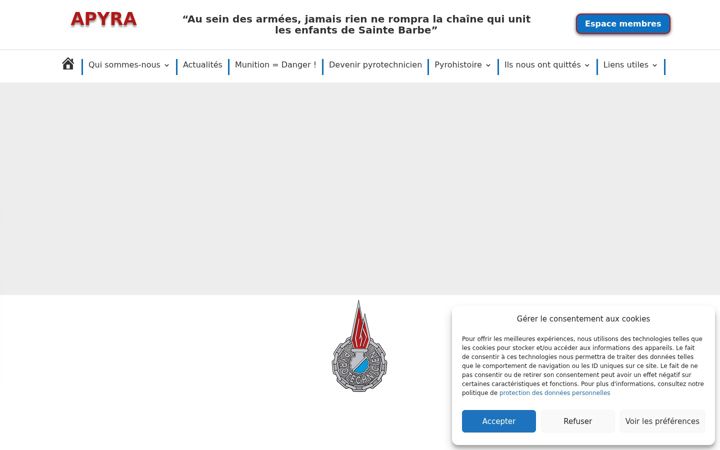 Screenshot of amicaledespyrotechniciens.fr