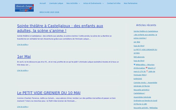 Screenshot of amicalelaiquecasteljaloux.fr