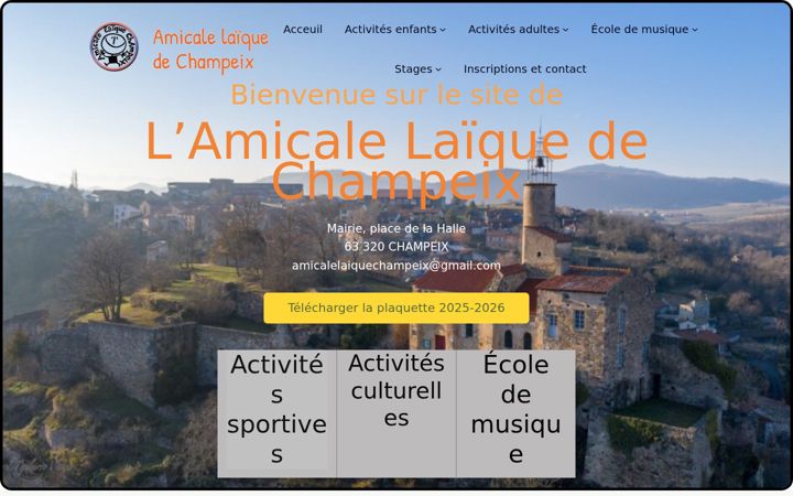 Screenshot of amicalelaiquechampeix.fr