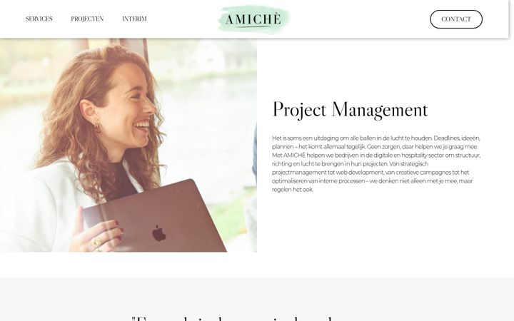 Екранна снимка на amichemarketing.nl