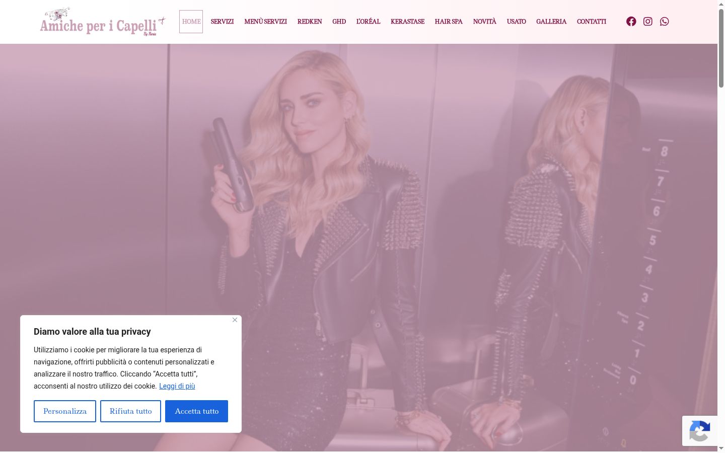 Screenshot del banner di consenso mostrato prima di qualsiasi interazione