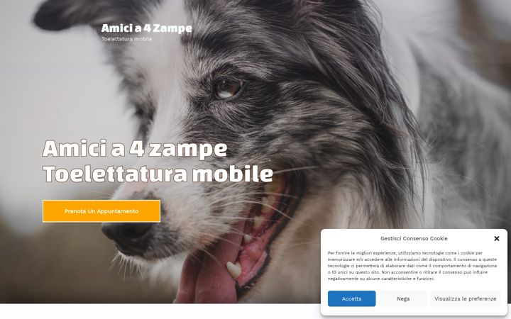 Screenshot di amicia4zampepalermo.it